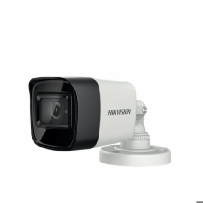 Cámara Hikvision Mini Bullet Analogica Plástica Exterior 2MP Lente 2.8mm