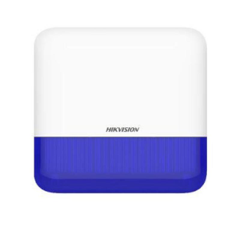 Sirena Exterior Hikvision con Flash Inalambrica Color de Strobo Azul