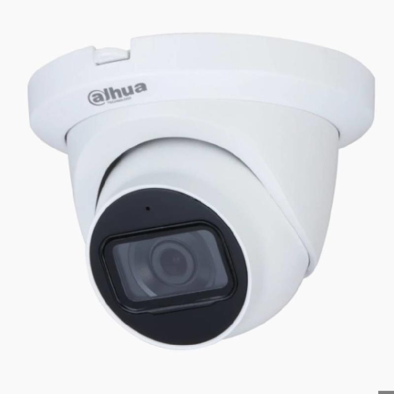 Camara Domo Dahua Eyeball 5Mp HDCVI con IR 30m Lente 2,8mm IP67 Microfono, Carcasa de Aluminio y Plastico
