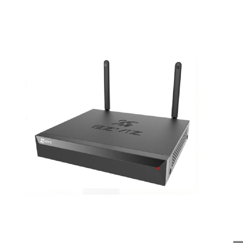 NVR inalámbrico de 8 canales. Compresión de video compatible con H.265. Salida de video VGA y HDMI. Alcance WIFI de hasta 100 m. Admite cámaras de hasta 5 megapíxeles. Compatible con cámaras de terceros. Hasta 8 Tb de almacenamiento en 1 disco.