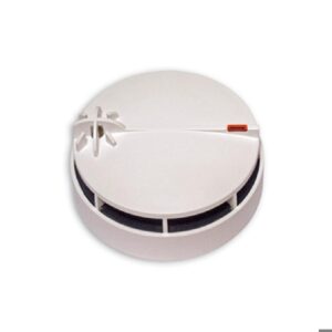Detector óptico-térmico con aislador incorporado para detección de humo y temperatura para sistema analógico, incorpora algoritmos de verificación y compensación de suciedad.