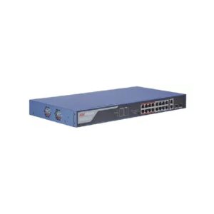 Switch POE no administrado Gigabit de 16 puertos Hikvision.
Conmutador de red de capa 2 diseñado para transmisión de datos de vídeo
16 puertos Ethernet de 10/100/1000 Mbps, 1 puerto Ethernet de enlace ascendente de 10/100/1000 Mbps y 1 puerto SFP de enlace ascendente de 10/100/1000 Mbps
