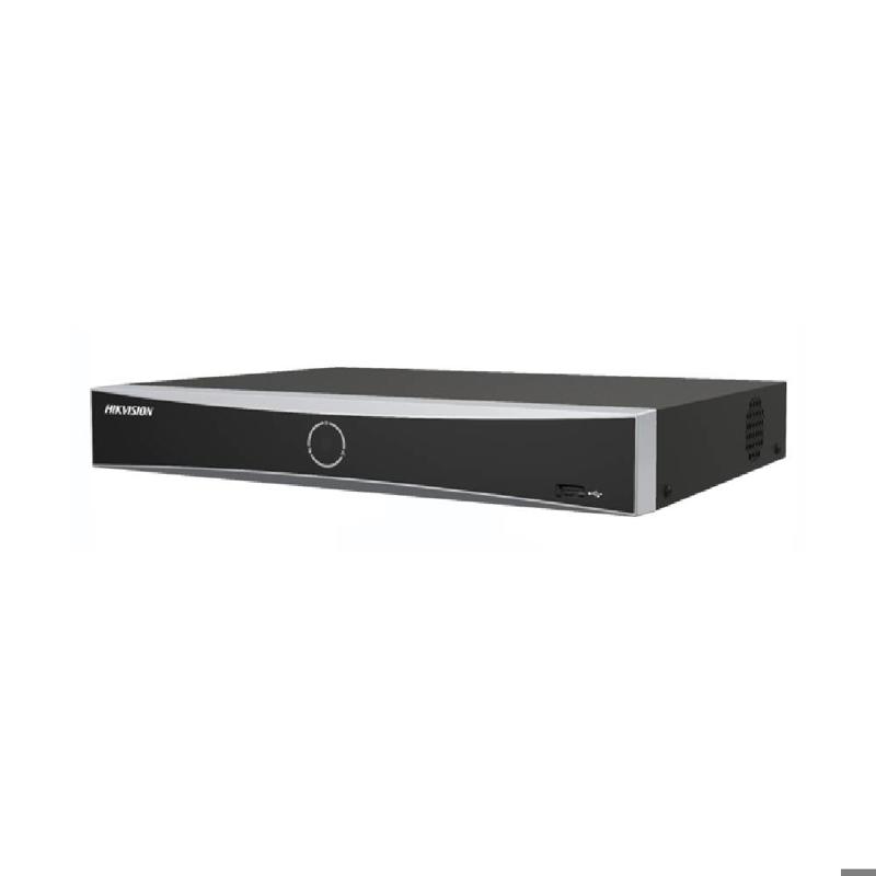 NVR HIKVISION ACUSENSE 32CH IP, 12 MP, 4 DISCOS HASTA 10TB