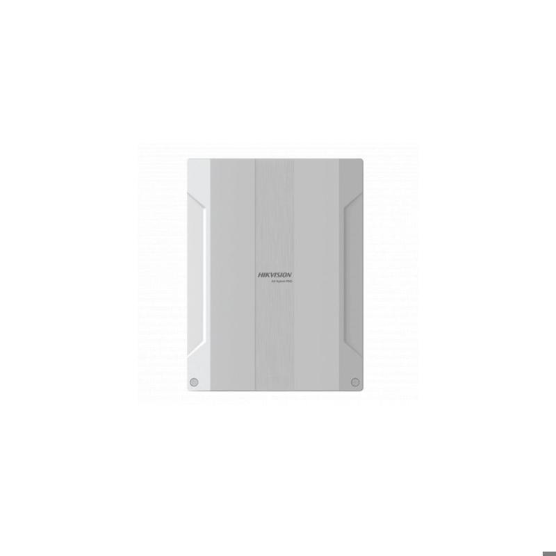 Sistema híbrido HIKVISION: 8 zonas integradas y 40 zonas cableadas/inalámbricas ampliables; 4 salidas integradas (2 salidas de relé y 2 salidas de E/S) y 44 salidas cableadas/inalámbricas ampliables
Comunicación de doble ruta de eventos de alarma y otras señales a través de LAN, PSTN, GPRS