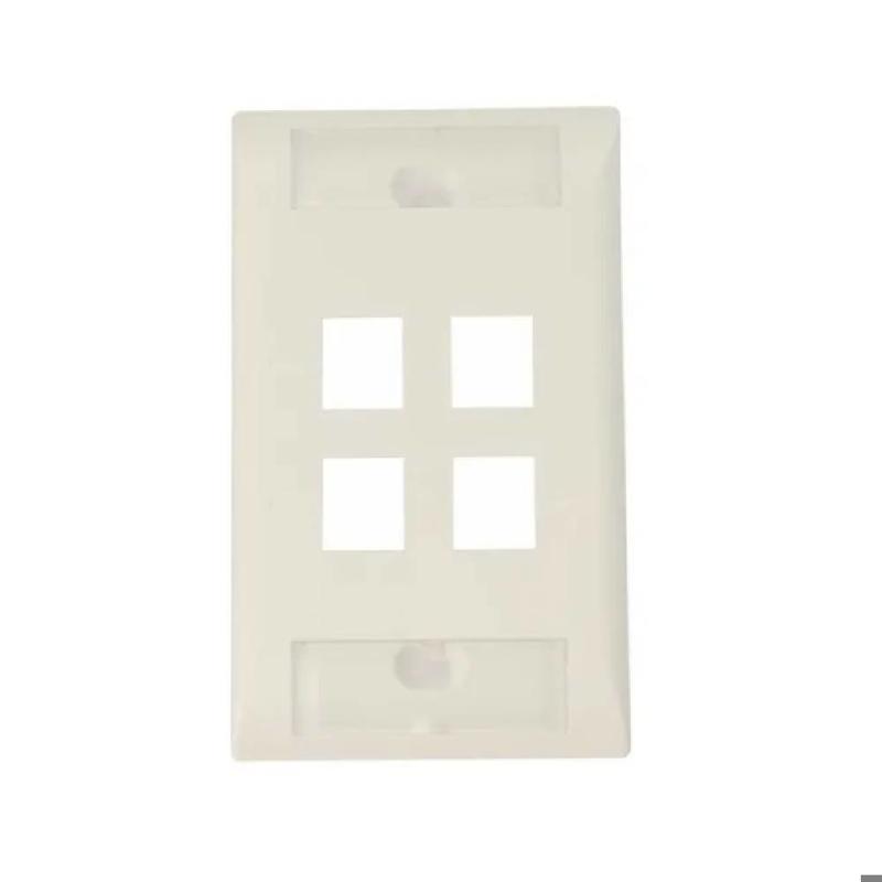Face Plate Commscope 4 Puertos Blanco