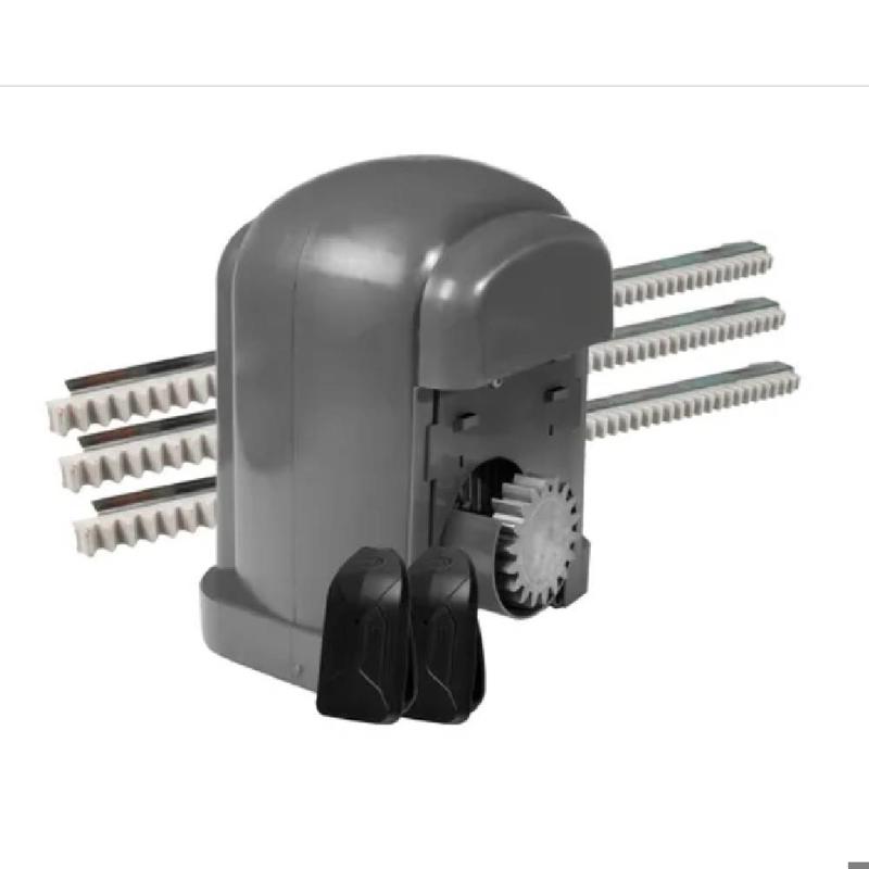 ANALÓGICO - 12 seg - 1/2 HP - Fuerza 800 Kg - Central Top - Cremallera GOLD - Uso Condominio hasta 6 mts - Incluye 2 controles / 3 mts cremallera / Kit de fijación