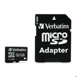 Tarjeta microSDHC 32GB Verbatim c/adapta