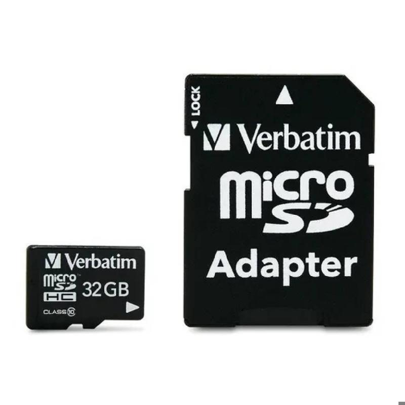 Tarjeta microSDHC 32GB Verbatim c/adapta