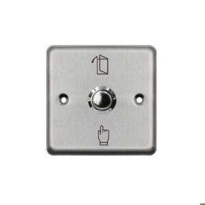 Pulsador REX para embutir 86*86 Mm. Frente de acero inoxidable