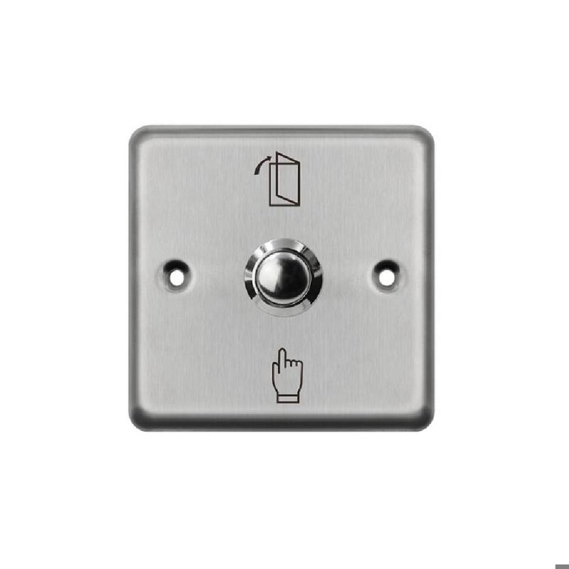 Pulsador REX para embutir 86*86 Mm. Frente de acero inoxidable