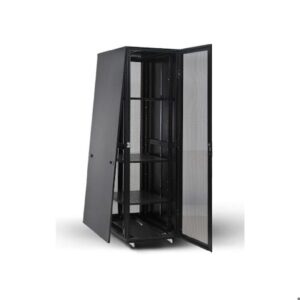 Rack Server 42U/1200MM / Soporta 800Kg. de carga / Puerta delantera microperforada; Puerta trasera doble microperforada / juego de ruedas incluidos (DESARMADO)