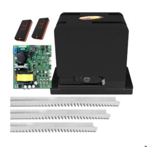 BRUSHLESS - INTENSIVO - 6 seg - 1/3 HP - Fuerza 850 Kg - Central - Triflex Brushles - Cremallera GOLD - Uso domiciliario hasta 5 mts - Incluye 2 controles / 3 mts cremallera / Kit de fijación