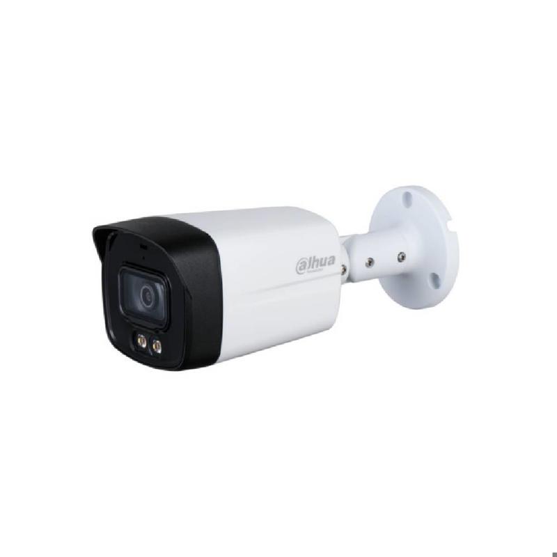 Cámara Dahua Bullet HDCVI de 2Mp con IR 40 m, lente fijo de 2,8 mm, micrófono, WDR, IP67 y carcasa de aluminio y plástico