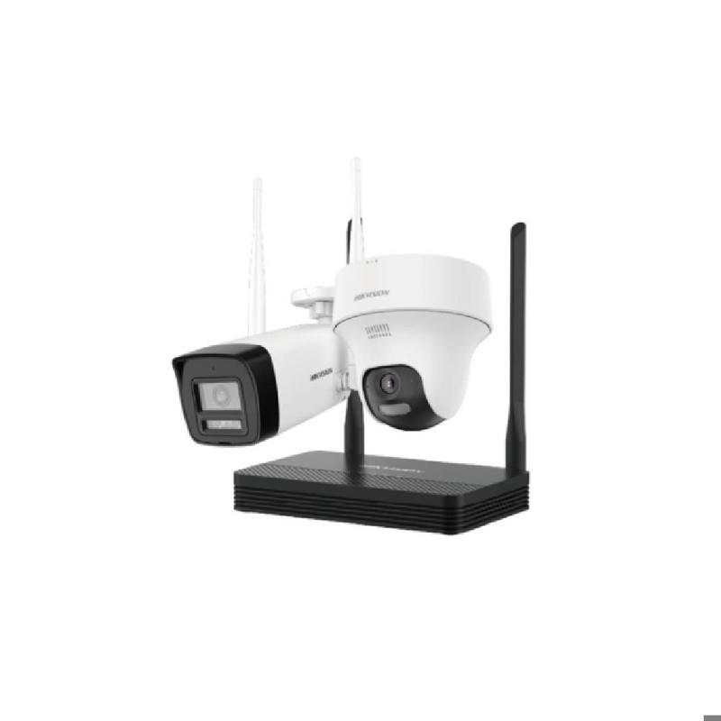 KIT NVS de 2 MP Soporta SD Hasta 512, Incluye 1 Camara Bullet de 2MP, 1 Camara PT Interior de 2MP.