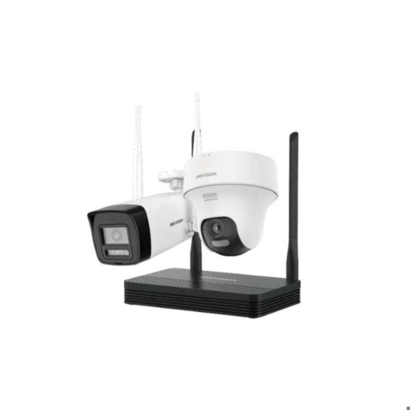 KIT NVS de 4MP Soporta SD Hasta 512, Incluye: 1 Camara Bullet de 4MP, 1 Camara PT Interior de 4MP.