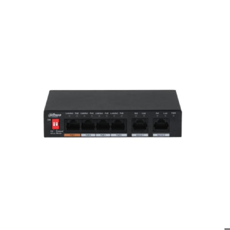 Switch de escritorio de 6 puertos con 4 puertos PoE no administrable