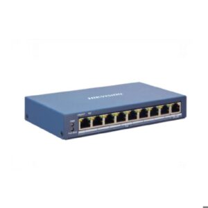 Switch POE Hikvision 10 Puertos RJ45 100 MBPS, 2 Puerto de RED GIGABIT, 802.1Q VLAN.
