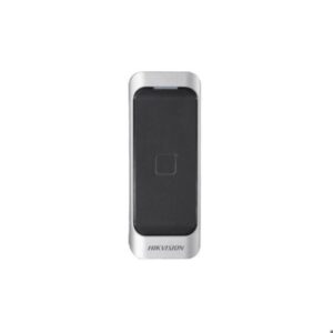 Lector de proximidad Mifare (Frequency: 13.56 MHz), protocolo RS485 y Wiegand (W26/W34) y OSDP antisabotaje, apto para exterior IP65. Medidas 115 mm × 44 mm × 22 mm