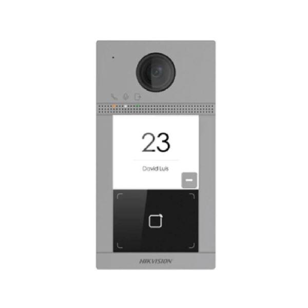 Portero Hikvision IP WIFI de Metal, 2MP, IK08, IP65, POE, Soporte Tarjetas Mifare