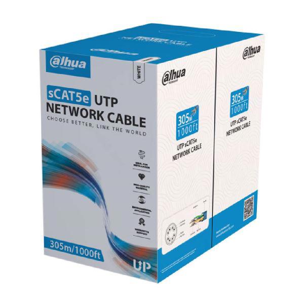 Cable UTP Dahua Interior CAT5e 305 m (1000 pies) Vaina blanca