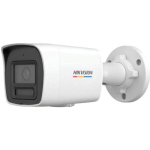 Cámara de red bullet varifocal MD 2.0 de doble luz de 2 MP. Compatible con detección de personas y vehículos. Micrófono integrado.