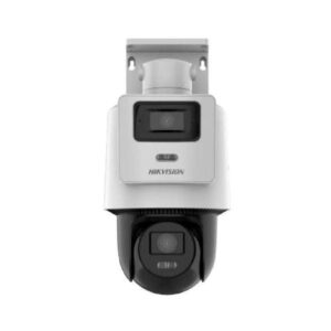 Domo Speed ​​TandemVu PT IP 4MP + 4MP con Smart Hybrid Light, detección humano/vehículo y audio bidireccional.