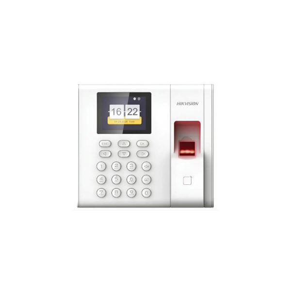 2.0 2.4-inch LCD Display Fingerprint Access Control Terminal, Built-in Mifare card reading module, Communication: TCP/IP,EHome; 1000 users, 1000 fingerprints,1000 card and Max. 100,000 event records; Support Access Control and Time Attendance Function, Optical Fingerprint Module; Supports 6 attendance status, including check in, check out, break in, break out, overtime in, overtime out multiple languages: English, Vietnamese, Brazilian Portuguese, Spanish, French, Italian, Arabic, and Thai Remotely opens door via Hik-Connect mobile client, Tamper alarm, color silver