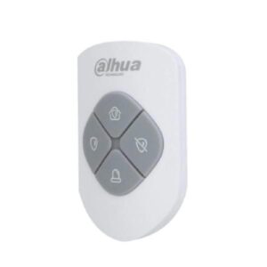 Botón de pánico inalámbrico tipo llavero diseñado para enviar alertas de emergencia de manera rápida y sencilla en sistemas de alarma Dahua (AirShield)