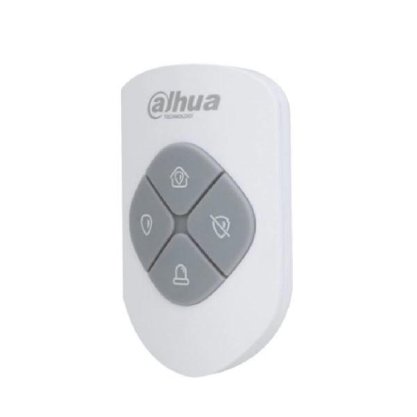 Botón de pánico inalámbrico tipo llavero diseñado para enviar alertas de emergencia de manera rápida y sencilla en sistemas de alarma Dahua (AirShield)