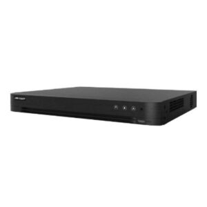 DVR Hikvision pentahíbrido de 16 canales analógicos con tecnología de inteligencia artificial (AcuSense).